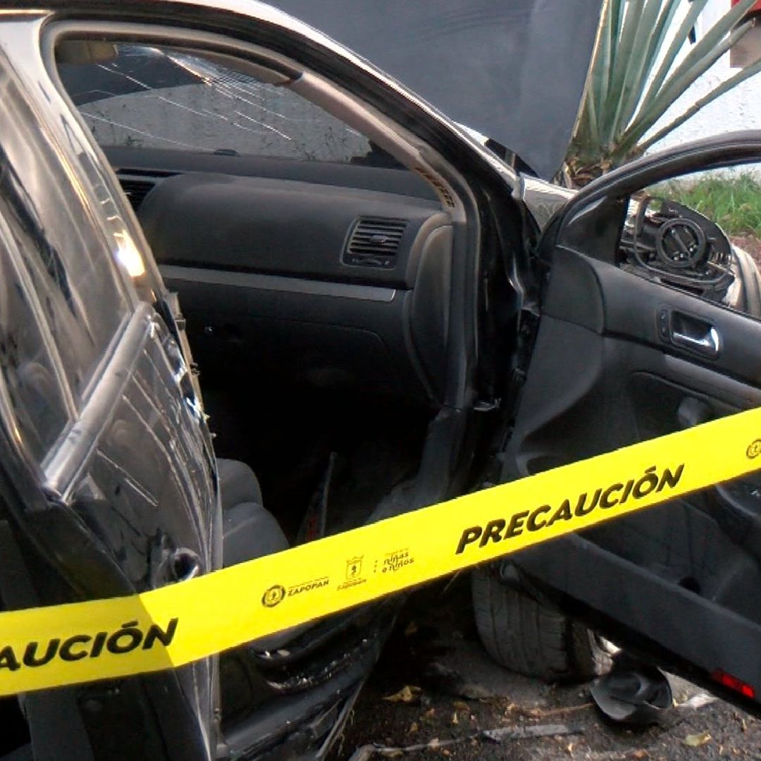 Accidente vial en Zapopan deja un hombre y una mujer embarazada lesioandos