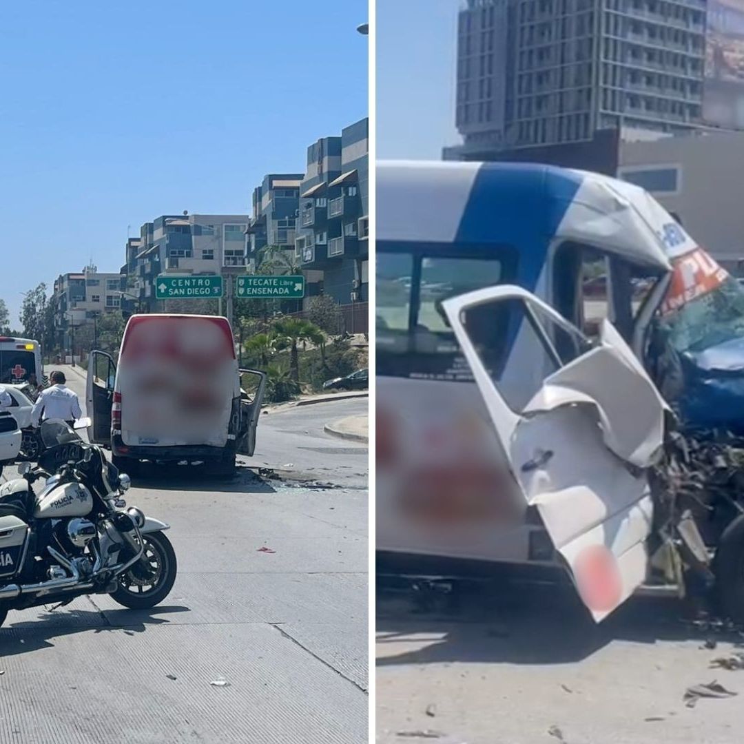 Choque Múltiple en Vía Rápida Alamar Deja 10 Lesionados en Tijuana