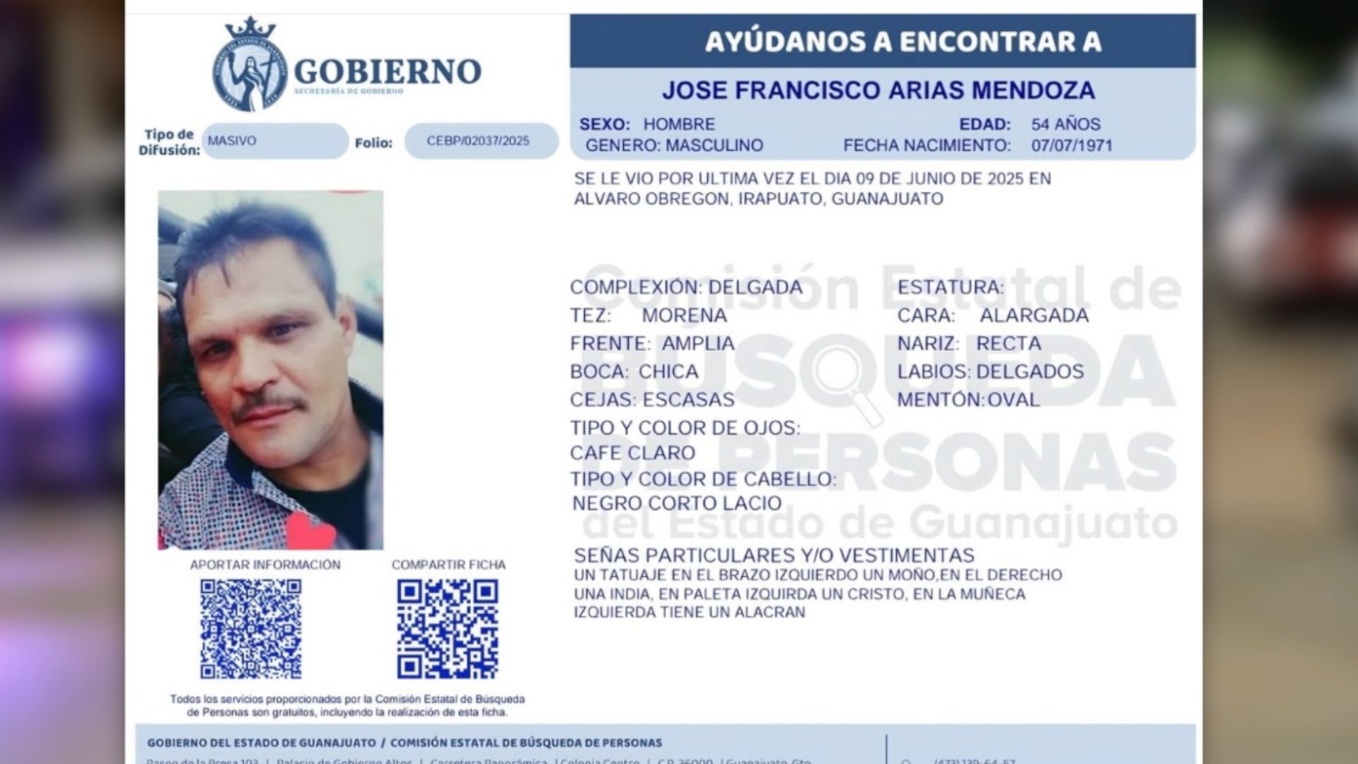 Colectivos de Búsqueda Exigen la Localización de Francisco, Privado de su Libertad en Irapuato, Gto. Foto: Nmás Bajío