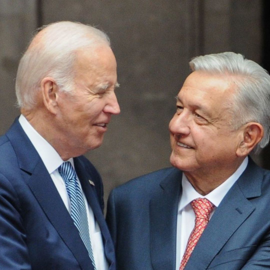 Joe Biden y López Obrador durante la visita del mandatario estadounidense a México