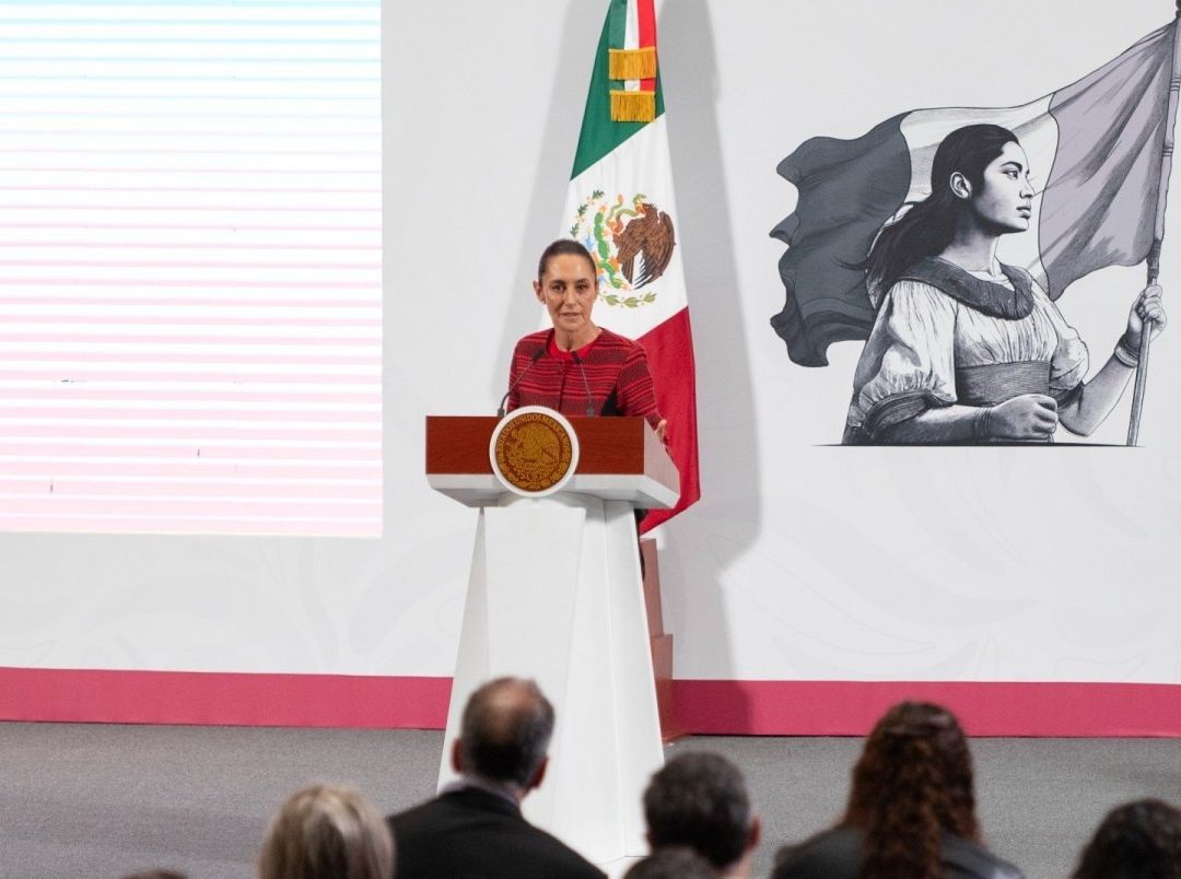Claudia Sheinbaum, presidenta de México, en la conferencia mañanera de hoy 13 de junio 2025