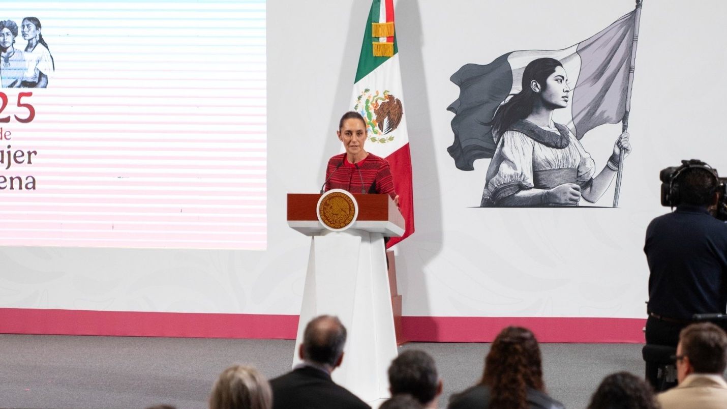 Claudia Sheinbaum, presidenta de México, en la conferencia mañanera de hoy 13 de junio 2025