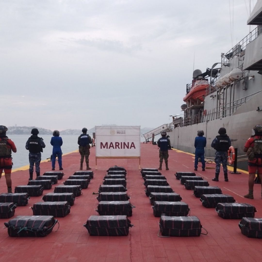 La cocaína fue decomisada en costas de Guerrero