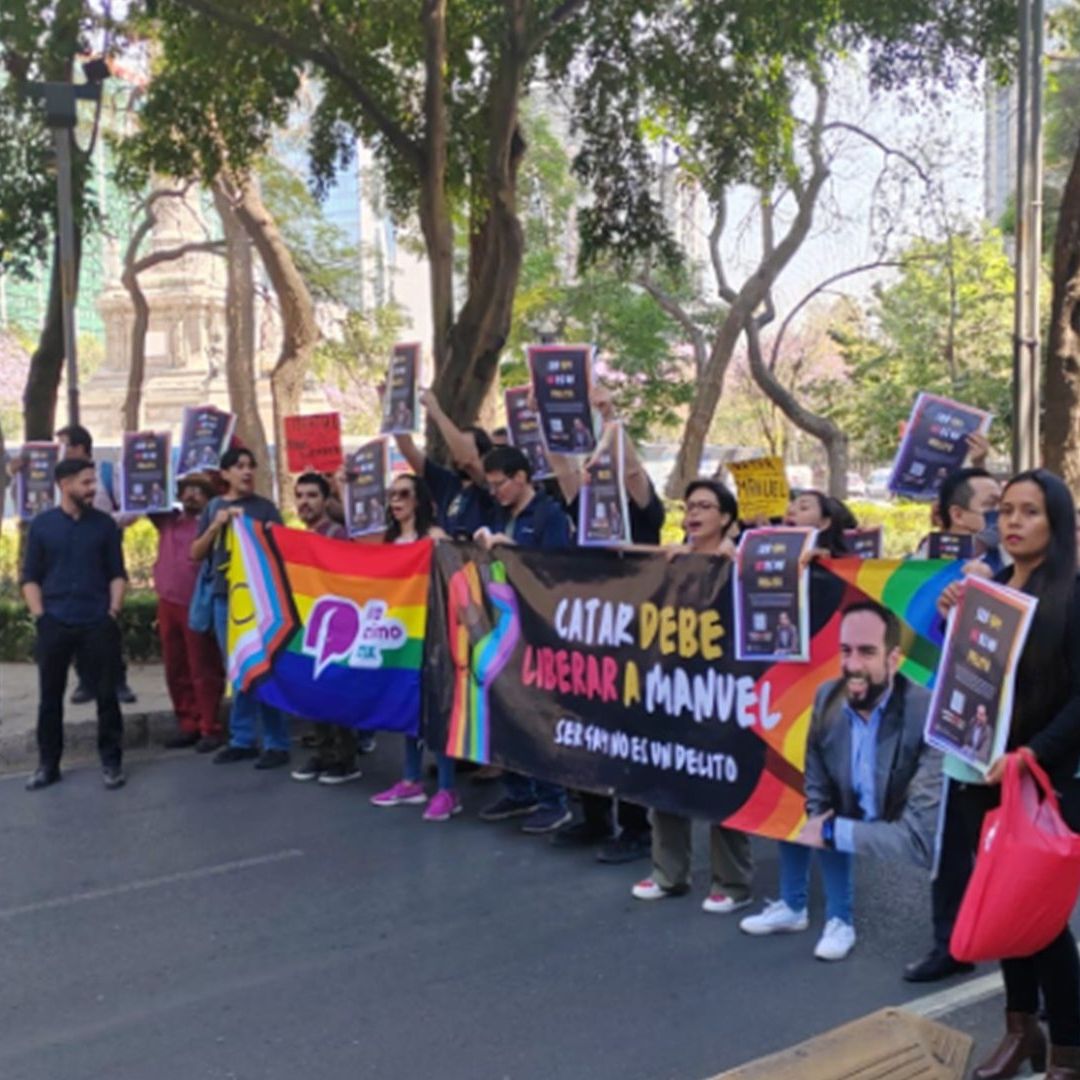 Marcha en CDMX en favor de Manuel Guerrero