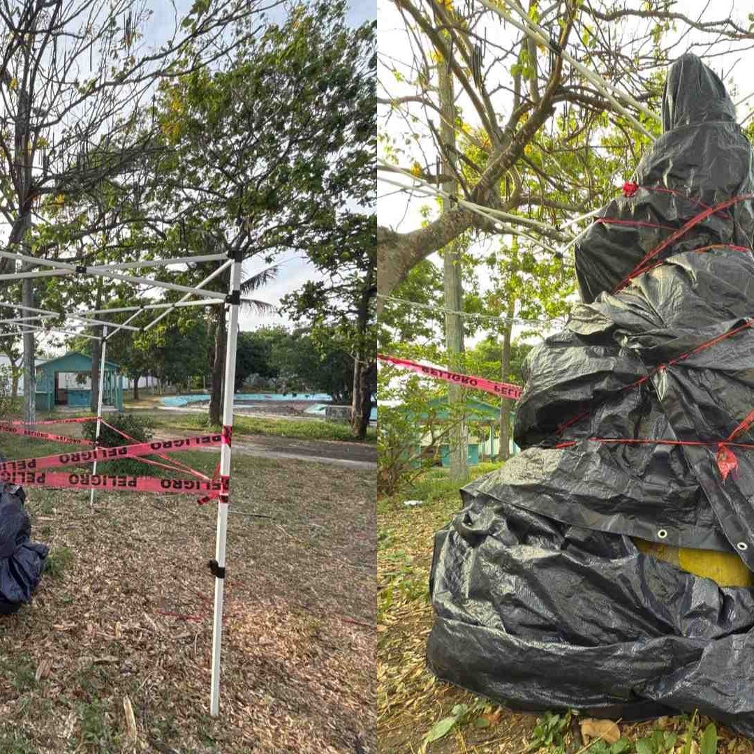 La figura reapareció en la zona por muchos años permaneció, pero en esta ocasión lo hizo encadenada y embolsada, porque se utiliza para escenificar leyendas de terror en este lugar.
