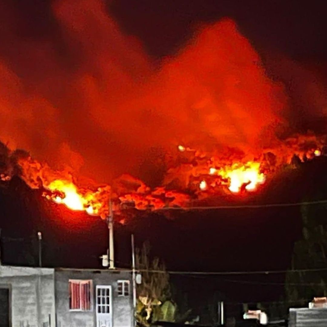 Helicóptero de la SEDENA para Incendio en Quimixtlán, Puebla. Foto: N+