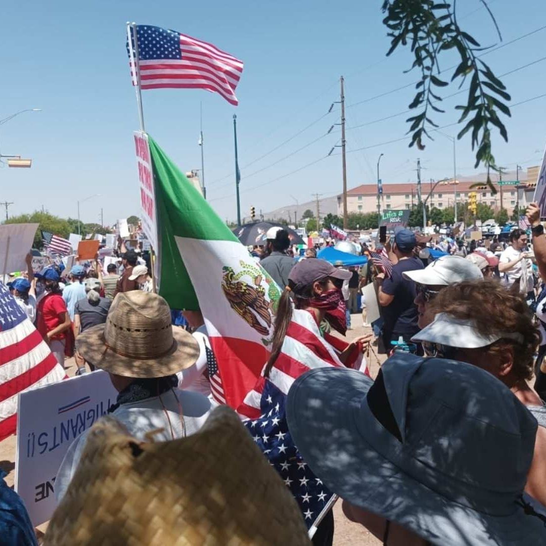 Realizan Protesta en El Paso, Texas, Contra Políticas Migratorias de Donald Trump