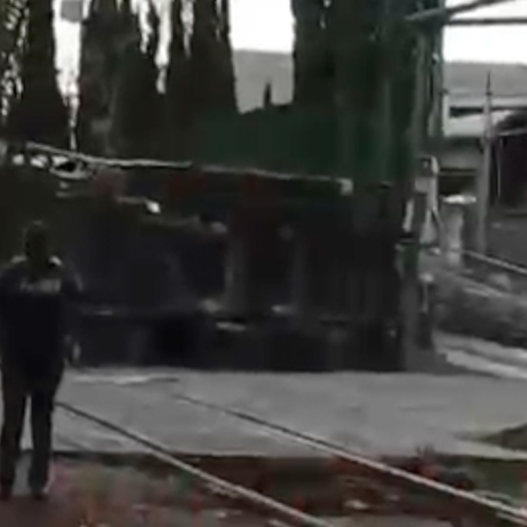 Tren Embiste a Tráiler en la Avenida 18 de Noviembre cerca del Parque Industrial Puebla 2000