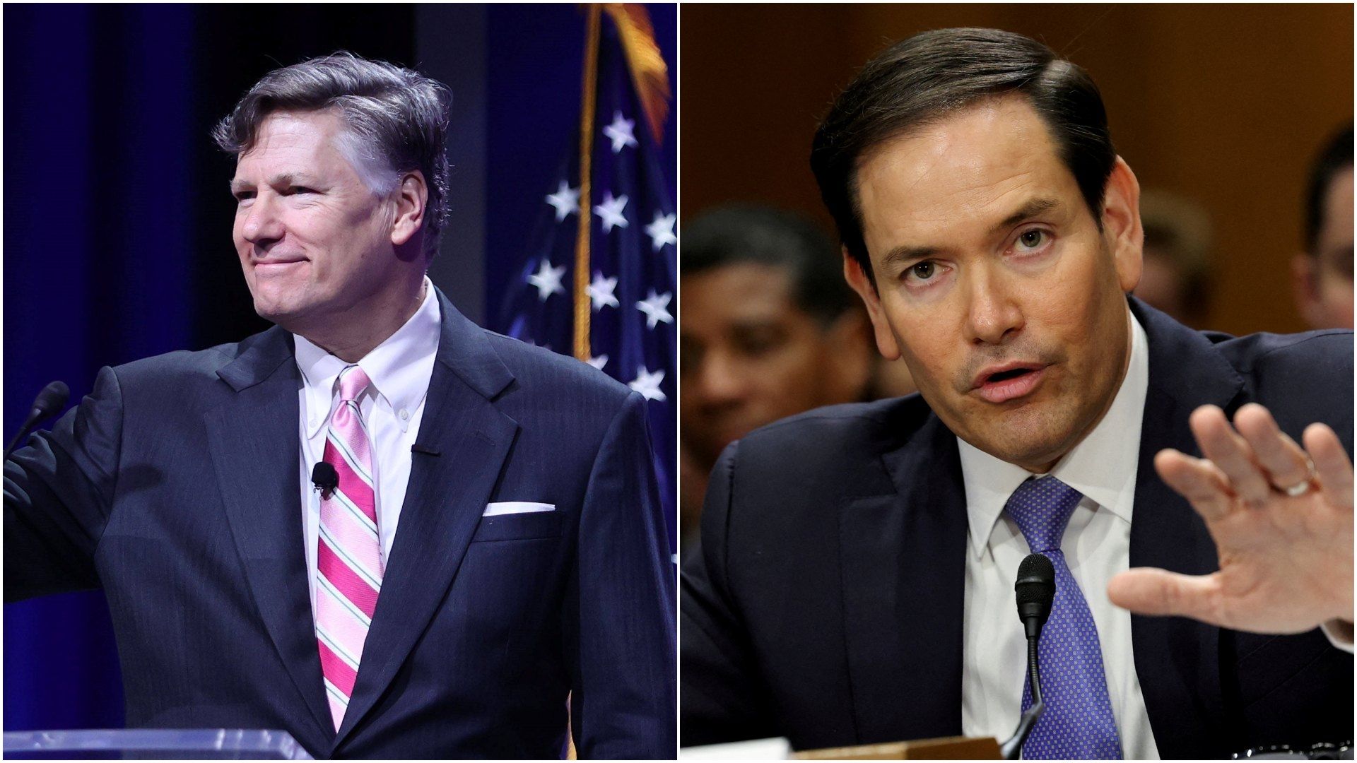 Christopher Landau, subsecretario de Estado, y Marco Rubio, secretario de Estado de Estados Unidos