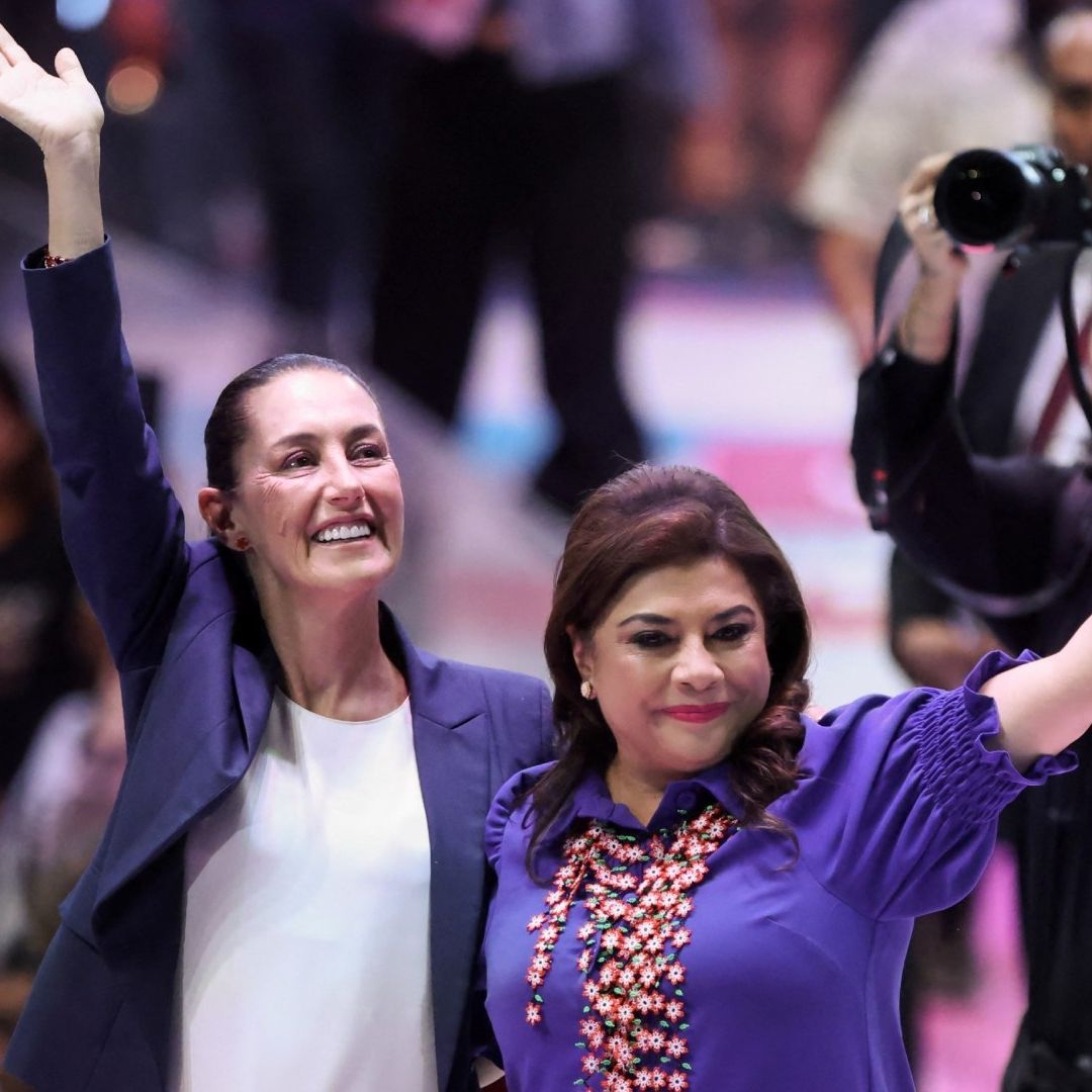 Sheinbaum y Brugada celebran juntas en la Arena México