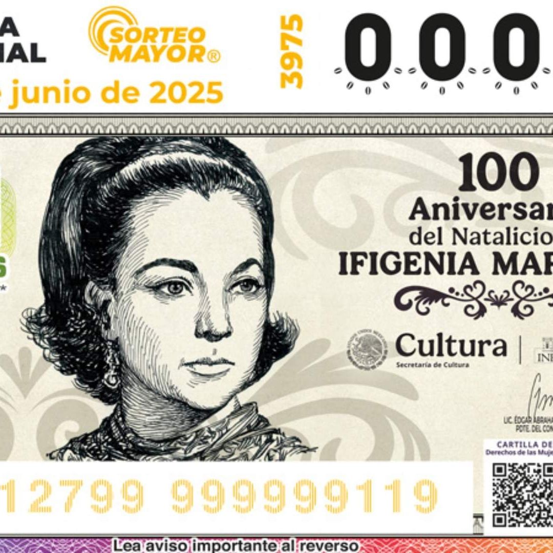 La Lotería Nacional conmemoró el centenario del natalicio de Ifigenia Martínez
