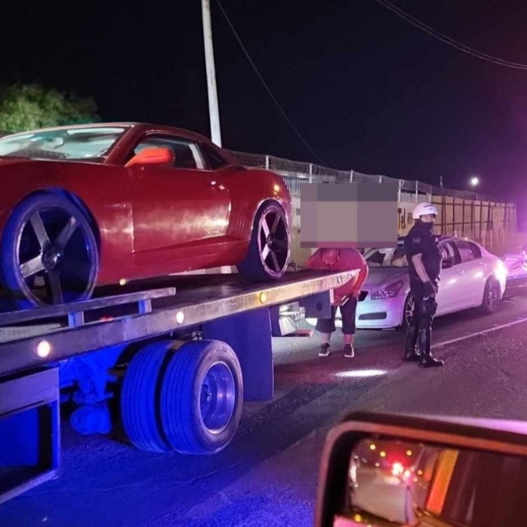 Remolcan 15 Vehículos y Detienen a 3 Involucrados en Carreras Clandestinas en Mexicali