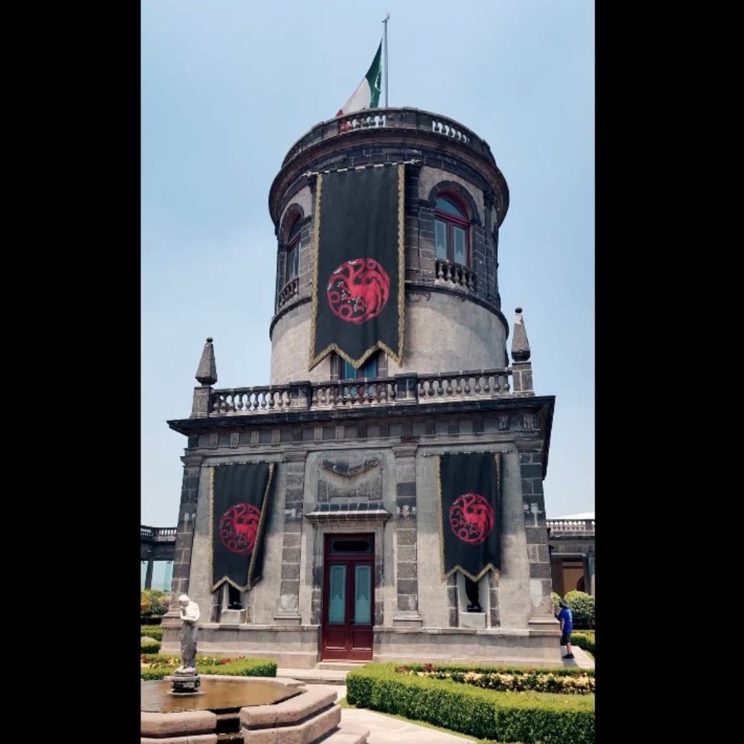 Así lució el Castillo de Chapultepec. Foto Twitter