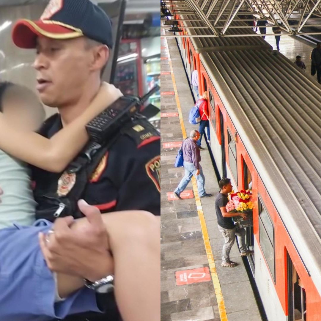 Un niño es auxiliado en instalaciones del Metro CDMX tras desvanecerse por el calor