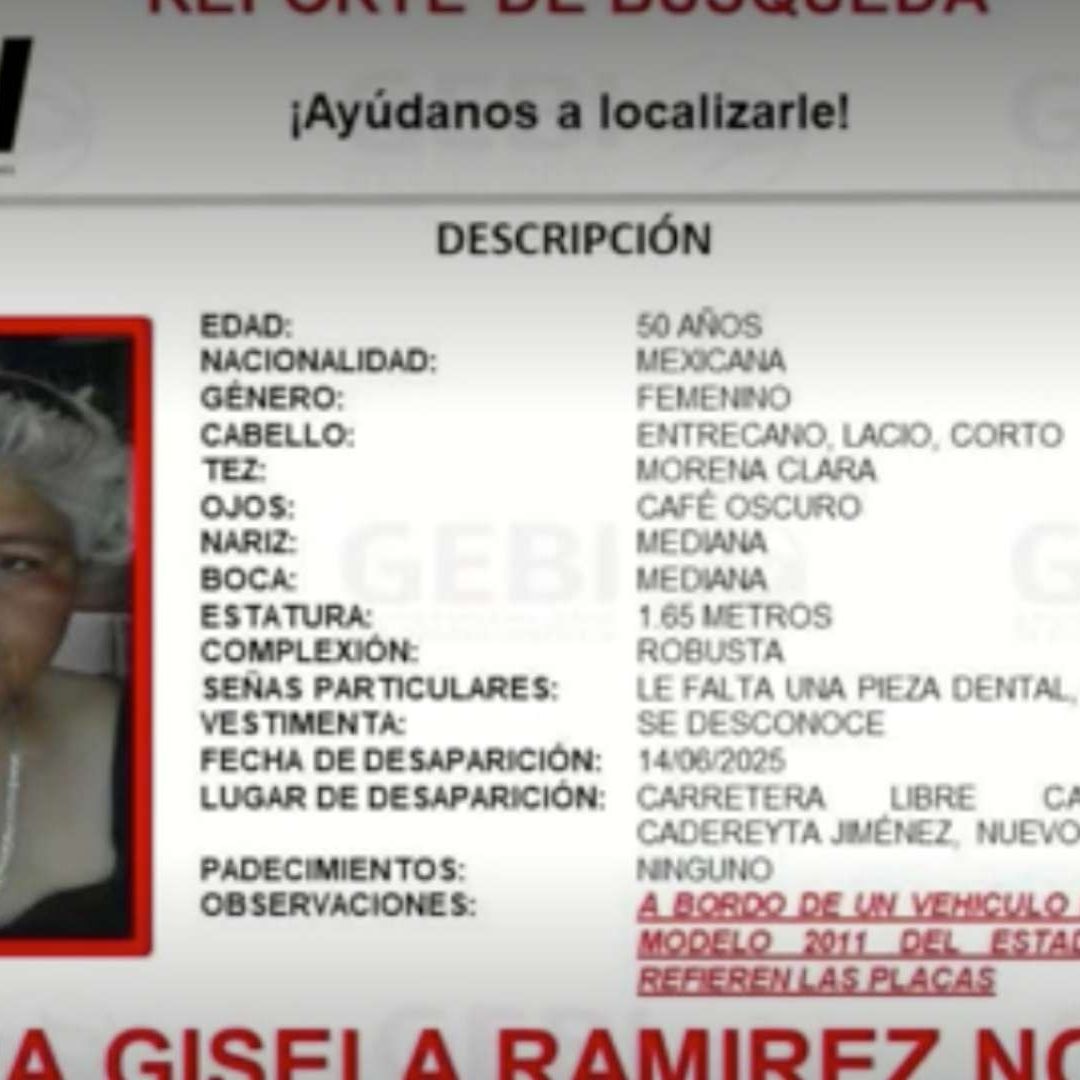 Buscan Hijos a su Madre Desaparecida en Carretera a Reynosa, en Cadereyta, Nuevo León