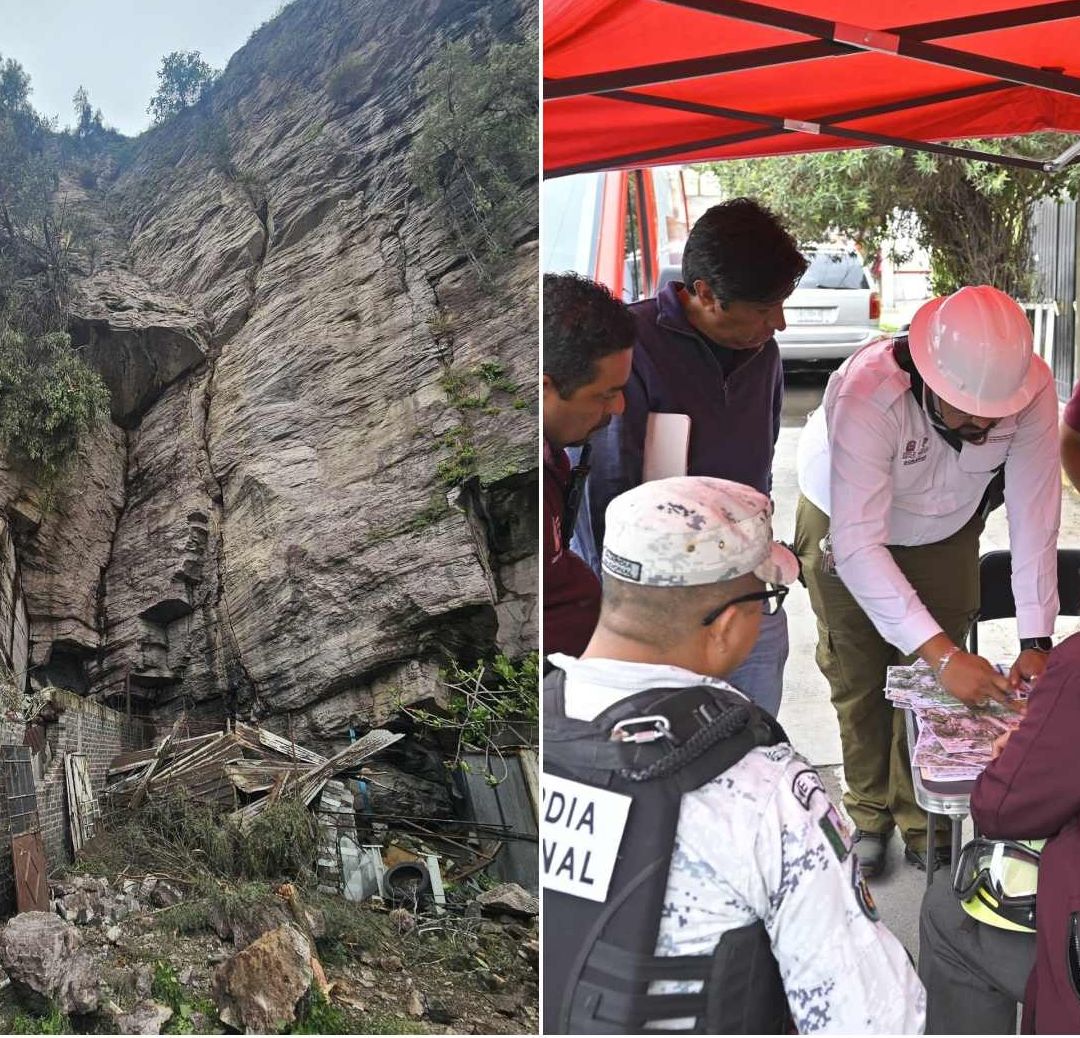 Se Desgaja Parte de un Cerro en Tlalnepantla, Edomex y Daña 3 Casas; Vecinos Tienen Temor