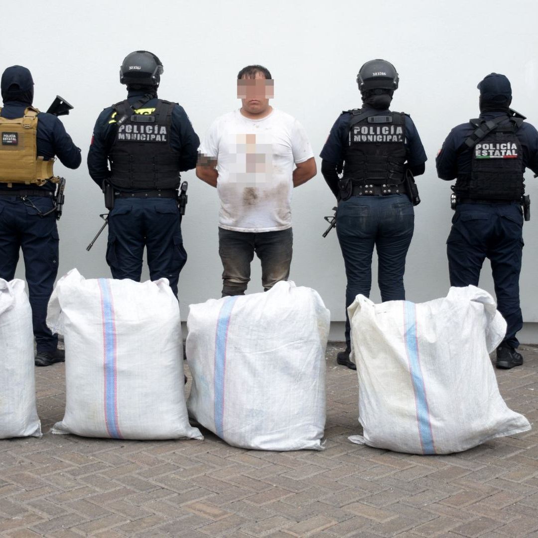 SSC Puebla Detiene a Hombre con Marihuana en Puebla