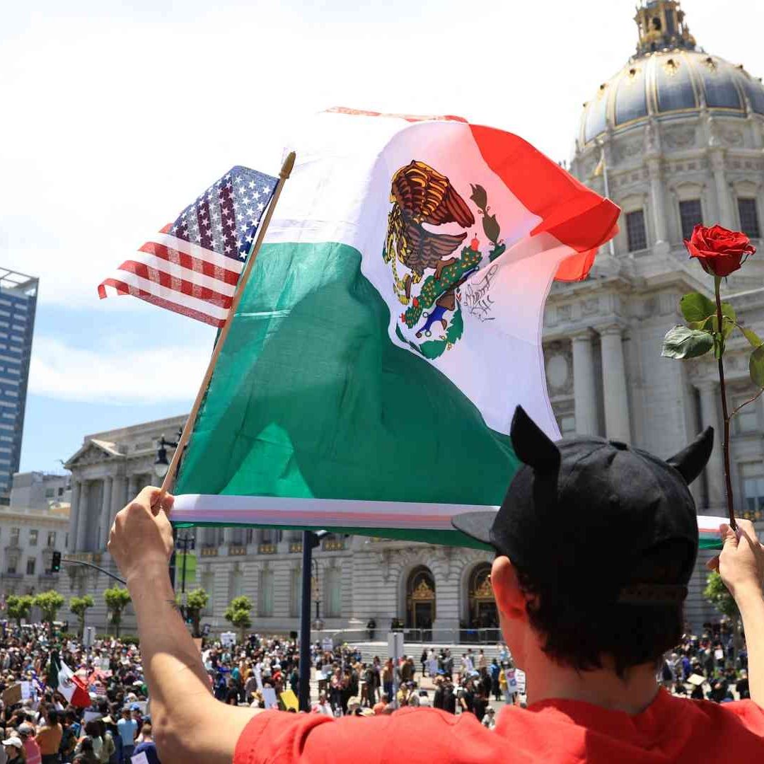 Protesta por redadas migrantes en EUA