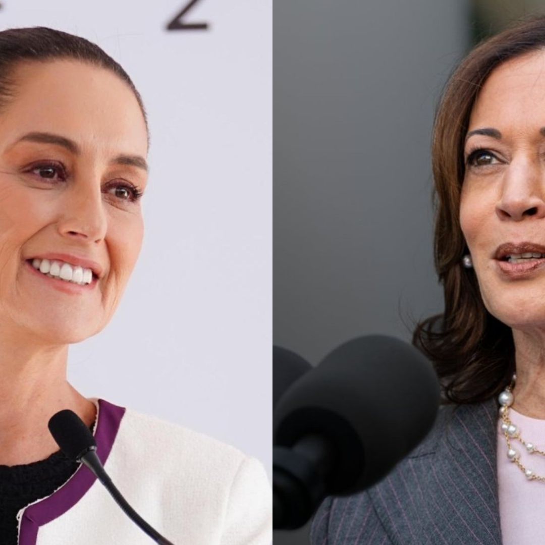 Claudia Sheimbaum y la vicepresidenta de EUA, Kamala Harris.