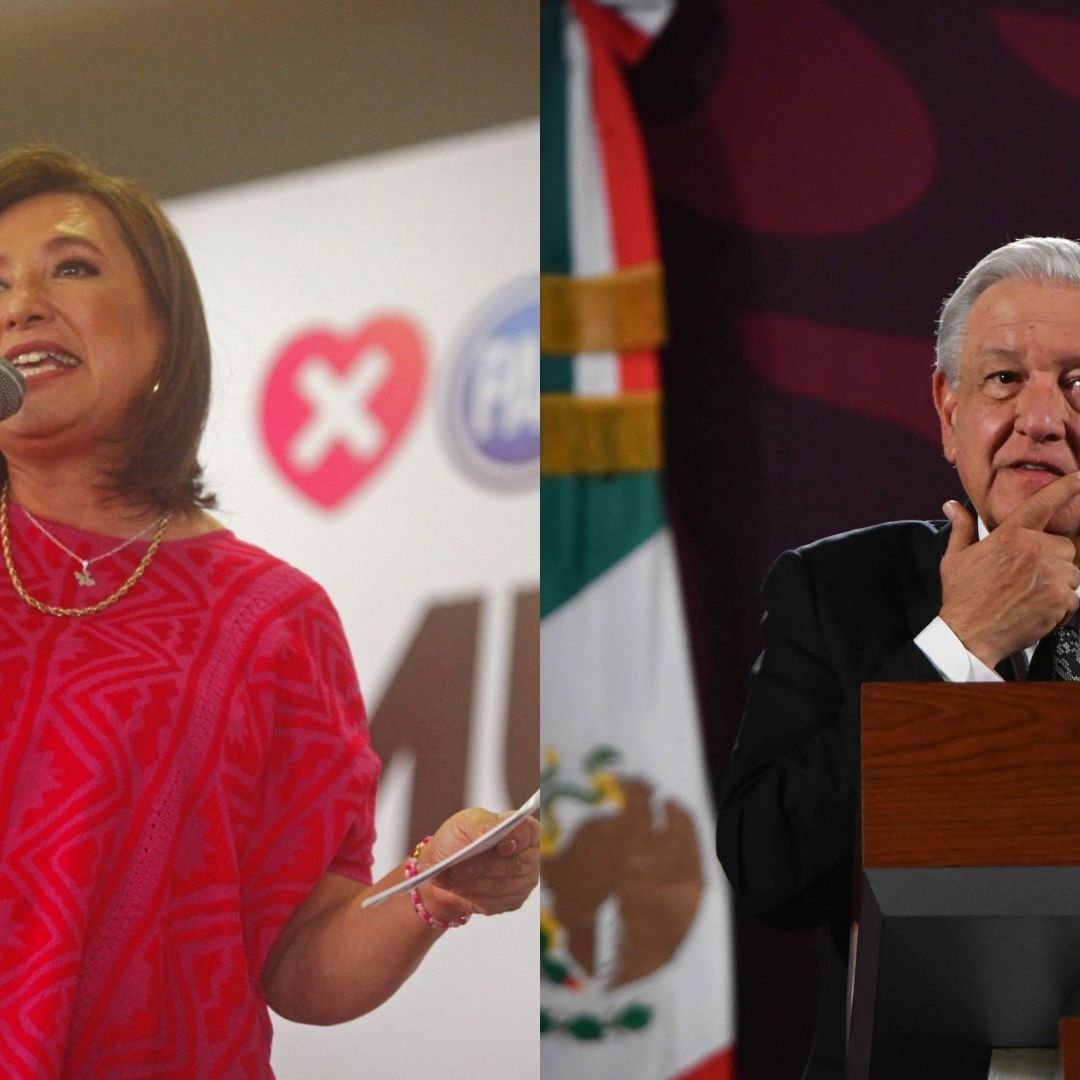 Xóchitl Gálvez y Andrés Manuel López Obrador, presidente de México