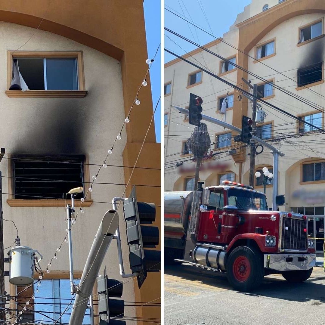 Desalojan a Más de 50 en Tijuana por Incendio Dentro de Habitación de Hotel