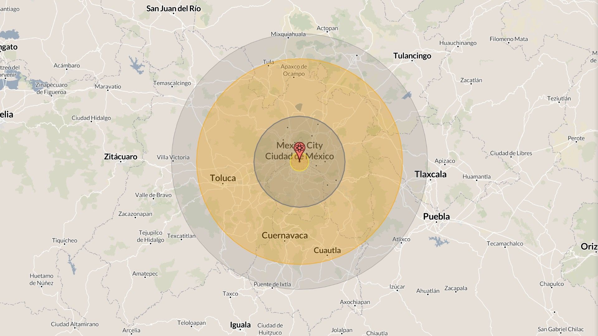 Nukemap: Simulador de Bombas Nucleares Muestra Qué Pasaría Si Hubiera un Ataque en Tu Ciudad