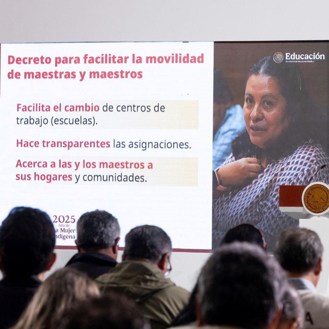 Mario Delgado, titular de la SEP, en la conferencia mañanera, de hoy 23 de junio 2025
