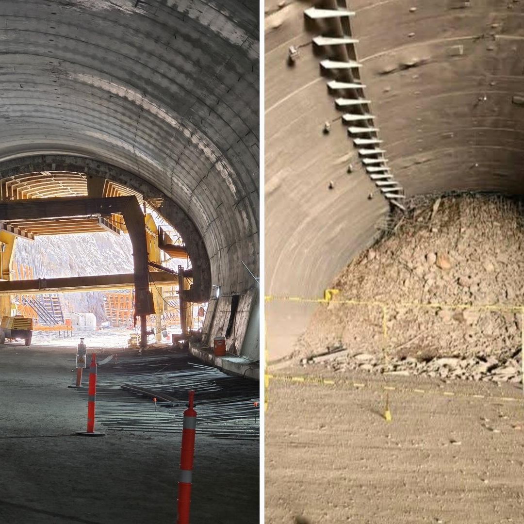 Túnel “El Tornillo” Colapsa Tras Huracán ‘Erick’ en Carretera de Oaxaca; Lo Estrenaron en Enero
