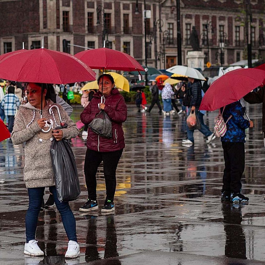 Lluvia en el Centro Histórico de la Ciudad de México