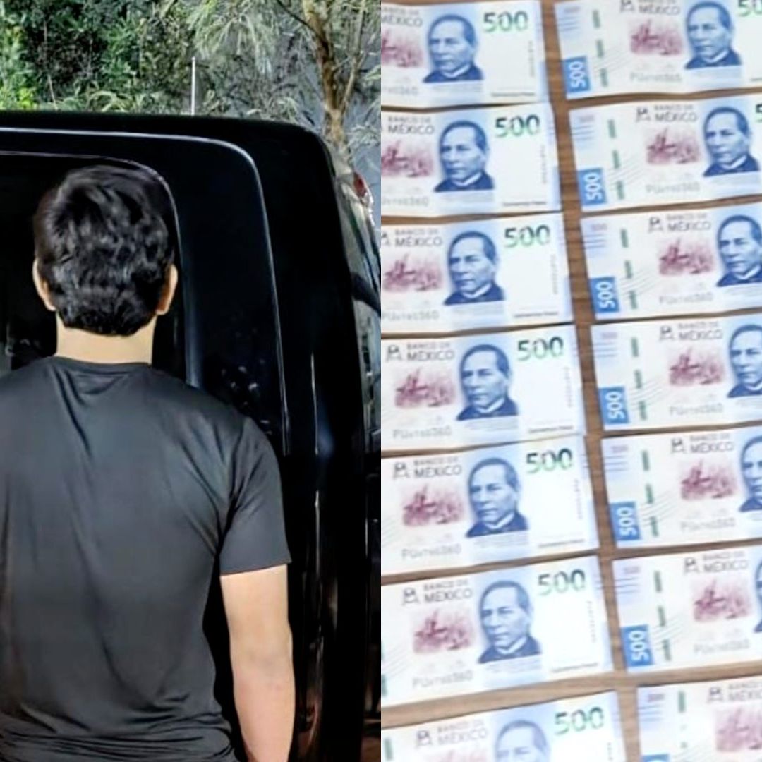El joven fue detenido con billetes falsos de 500 pesos y 200 pesos en Monterrey