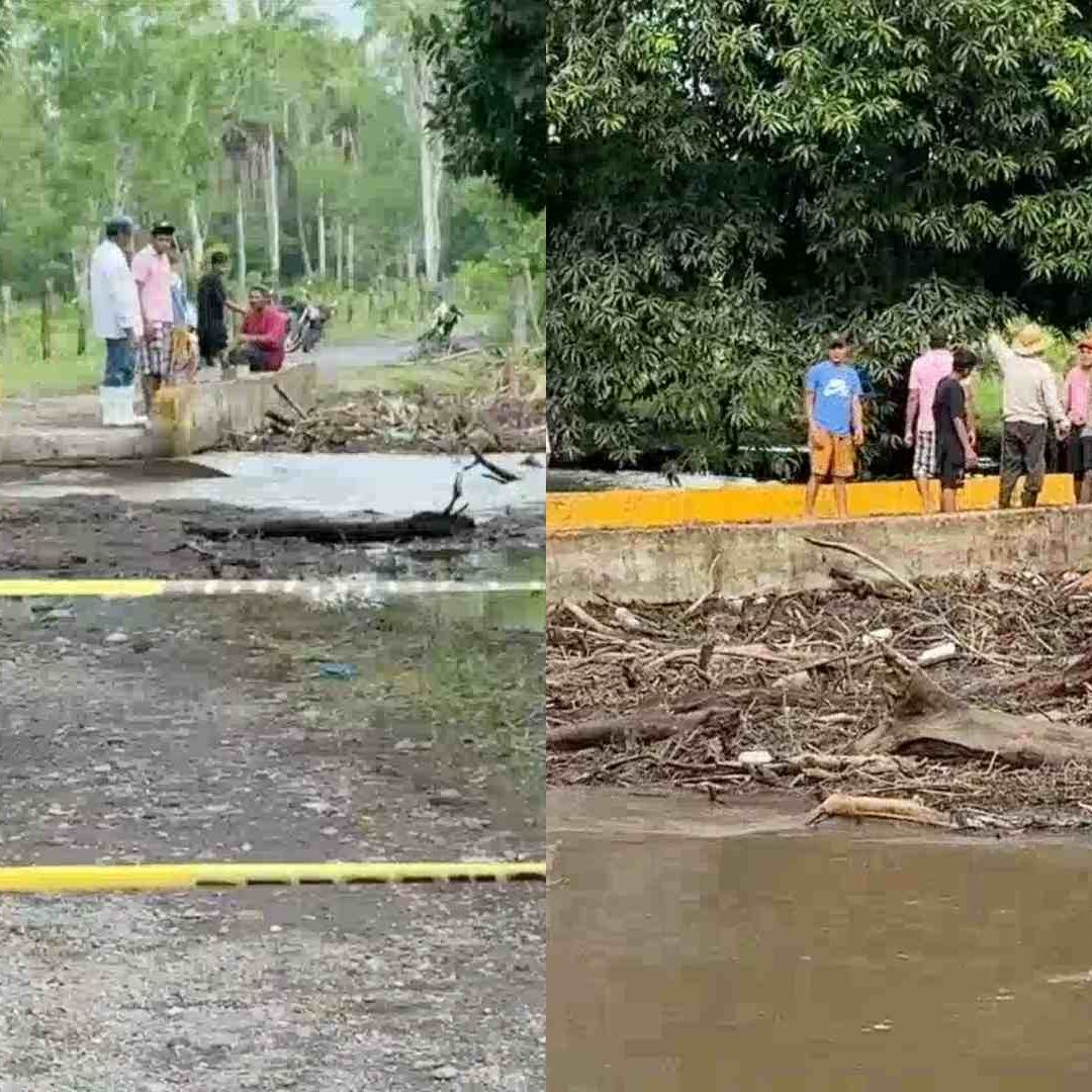 El Arroyo Soyolpa derribó un puente, dejando incomunicadas varias localidades en Jamapa.