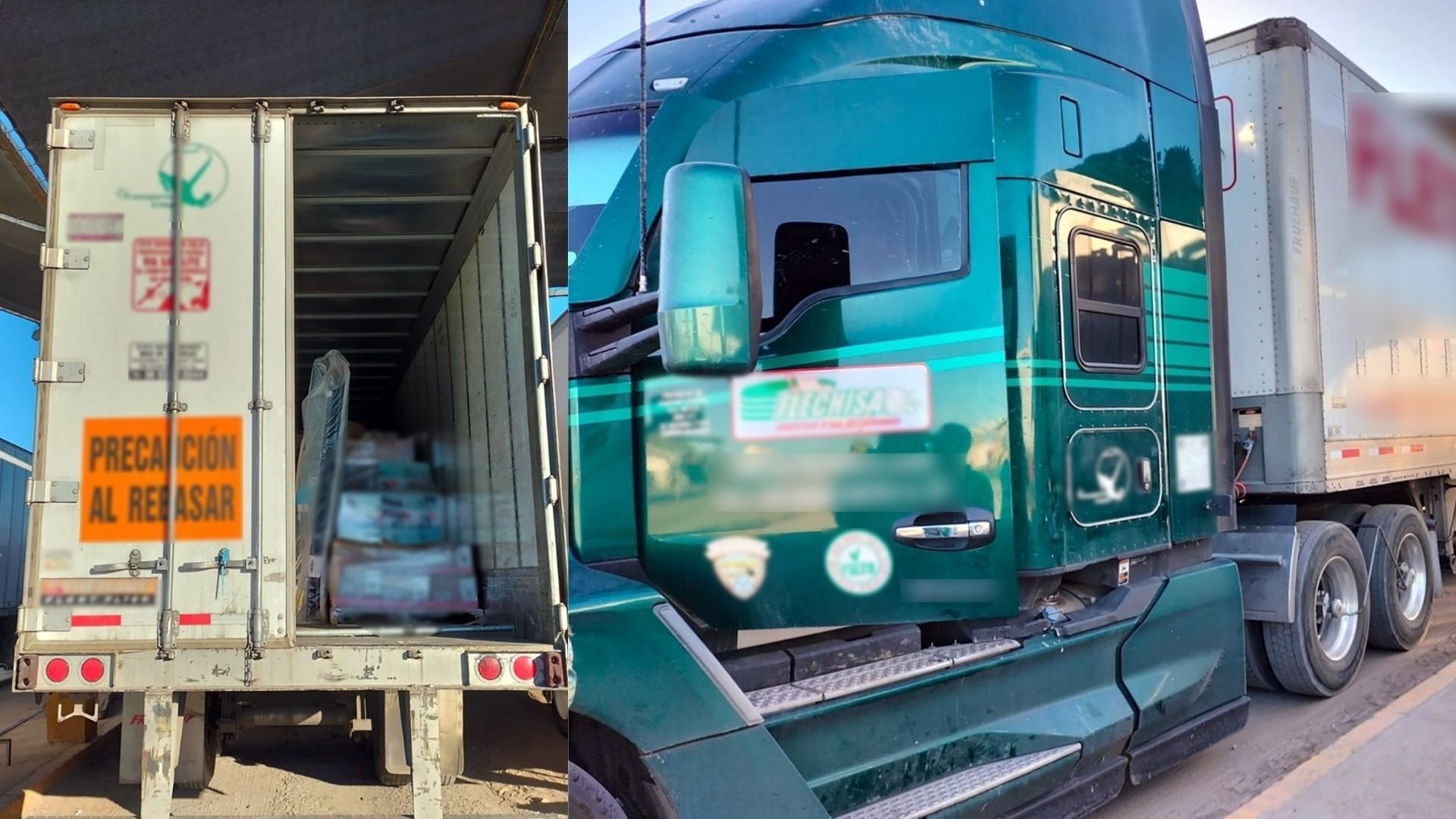 Rescatan a Migrantes Africanos Dentro de Tráiler en Retén Cucapah en San Luis Río Colorado