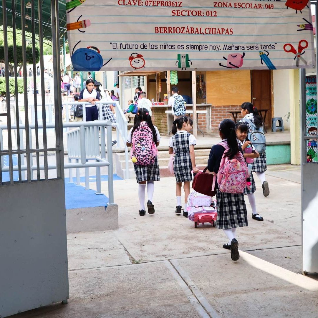 Escuela primaria en Chiapas en agosto de 2024