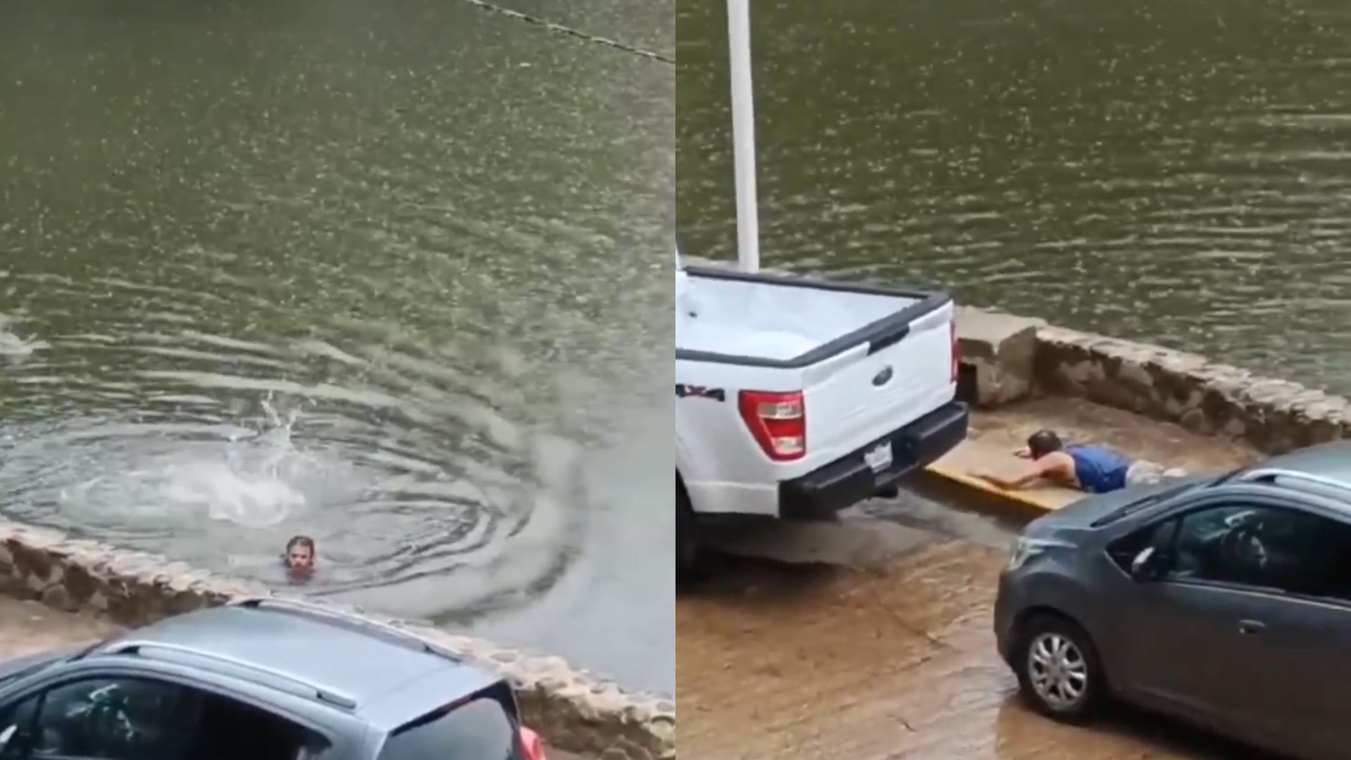 Hombre Ebrio se Mete a Nadar a Laguna En Tabasco y Es Perseguido por ...