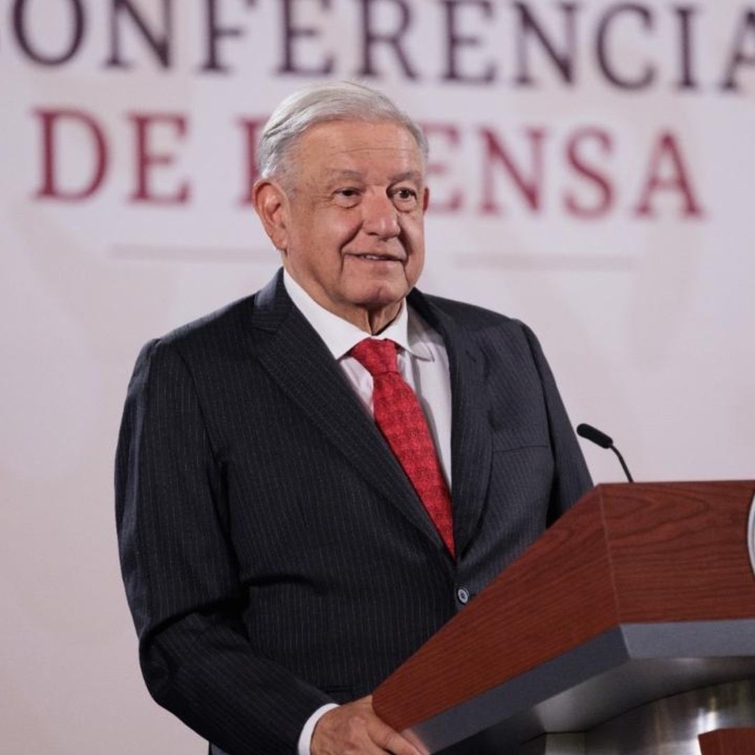 El presidente López Obrador en conferencia mañanera