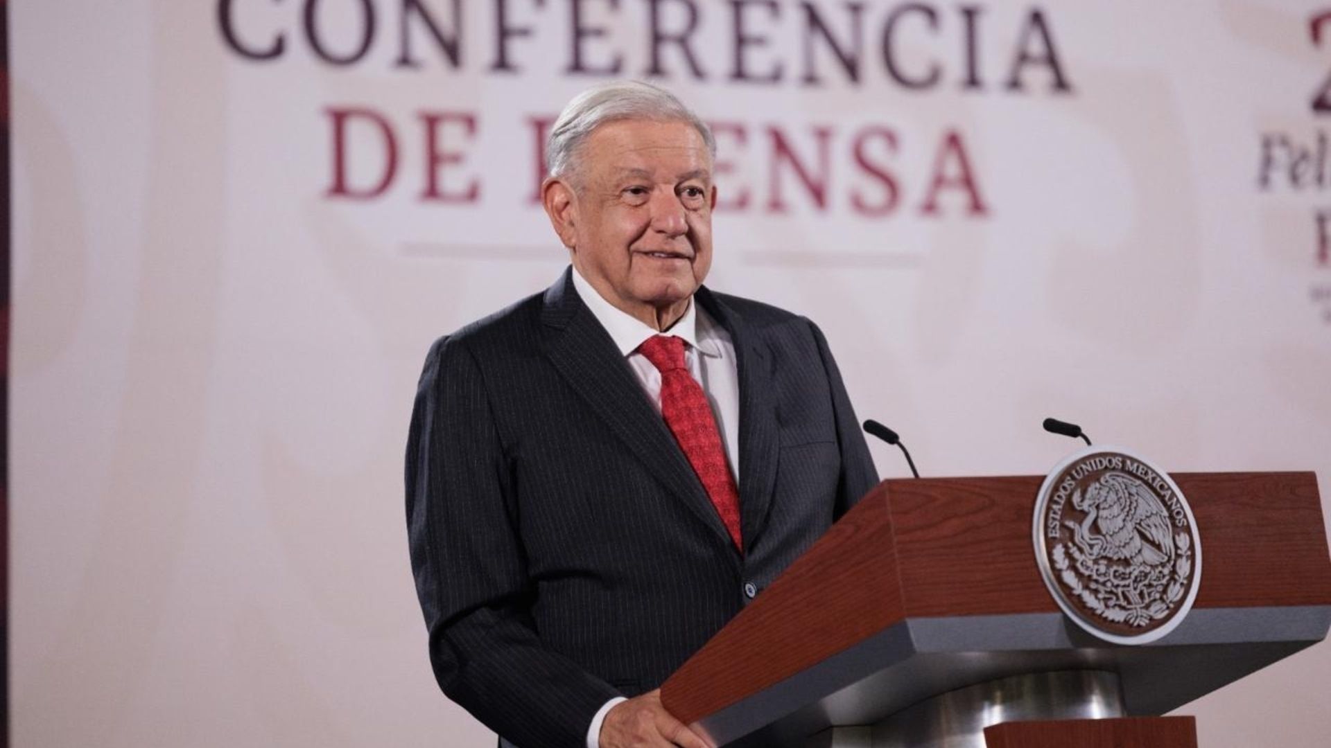 El presidente López Obrador en conferencia mañanera