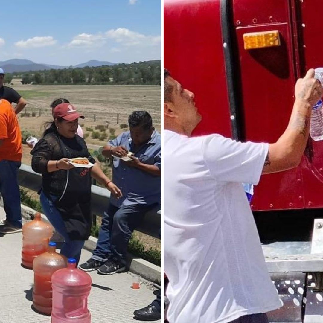 Bloqueo en Arco Norte: Pobladores Regalan Agua y Comida a Automovilistas Varados