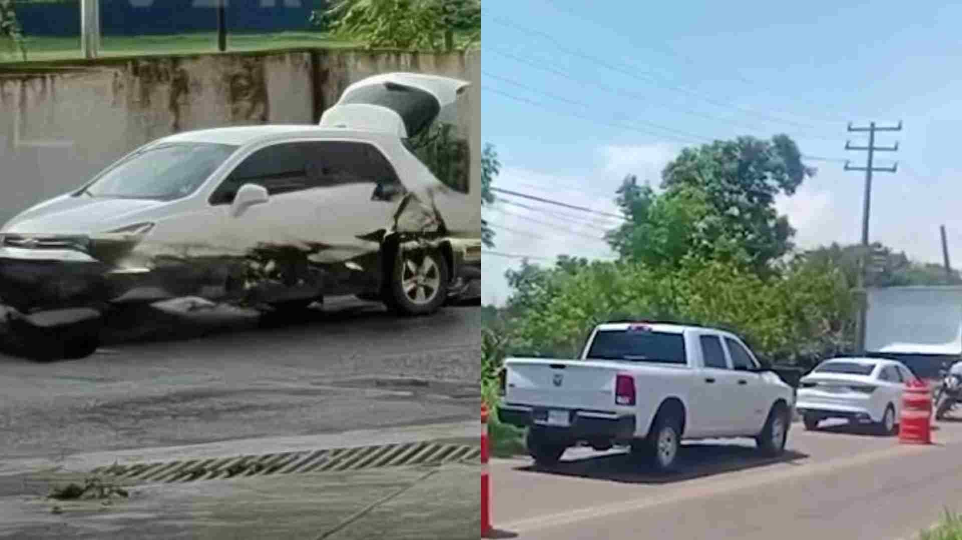 Restos encontrados en una camioneta Cerro Azul y otros en una maleta a orillas de la carretera Minatitlán a Coatzacoalcos causan movilización policiaca la mañana de este jueves.