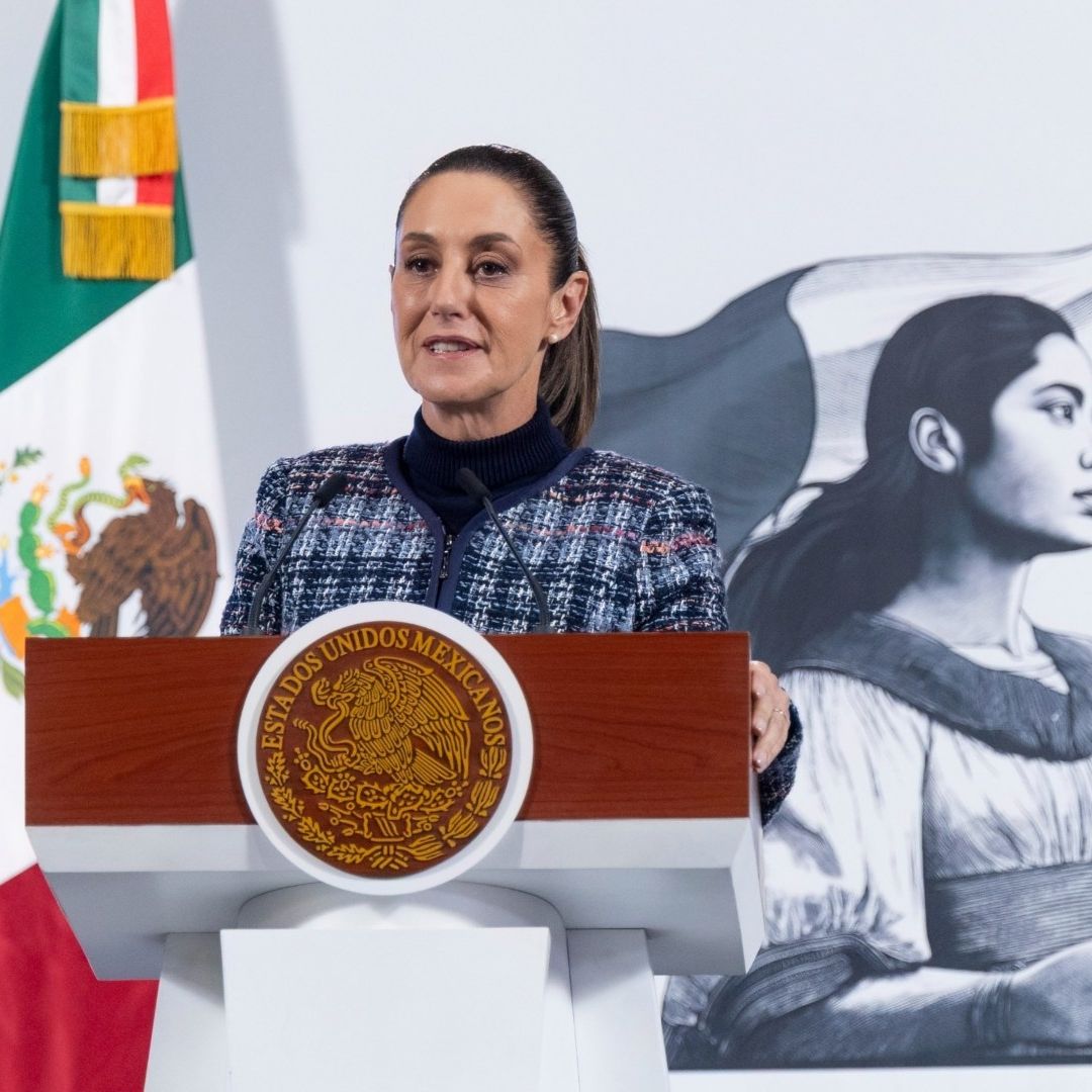 Claudia Sheinbaum habla durante conferencia de prensa