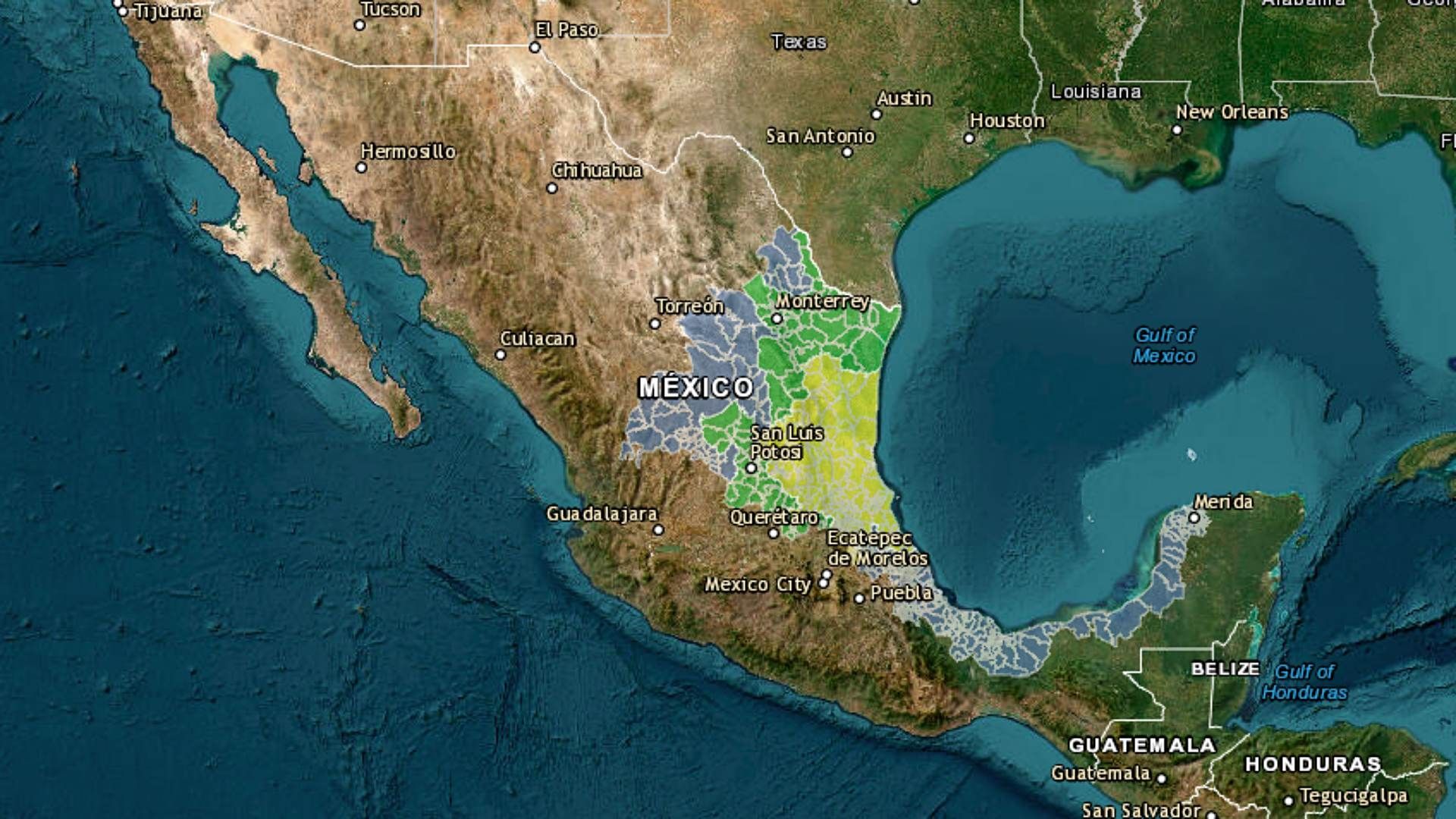 Se Eleva Alerta a casi 600 Municipios de 13 Estados por Potencial Ciclón Tropical Uno