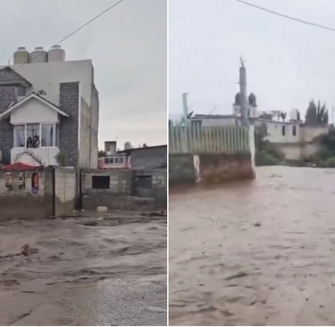 Se Desborda Río en Santiago Tianguistengo, Edomex; Arrasa con Casas