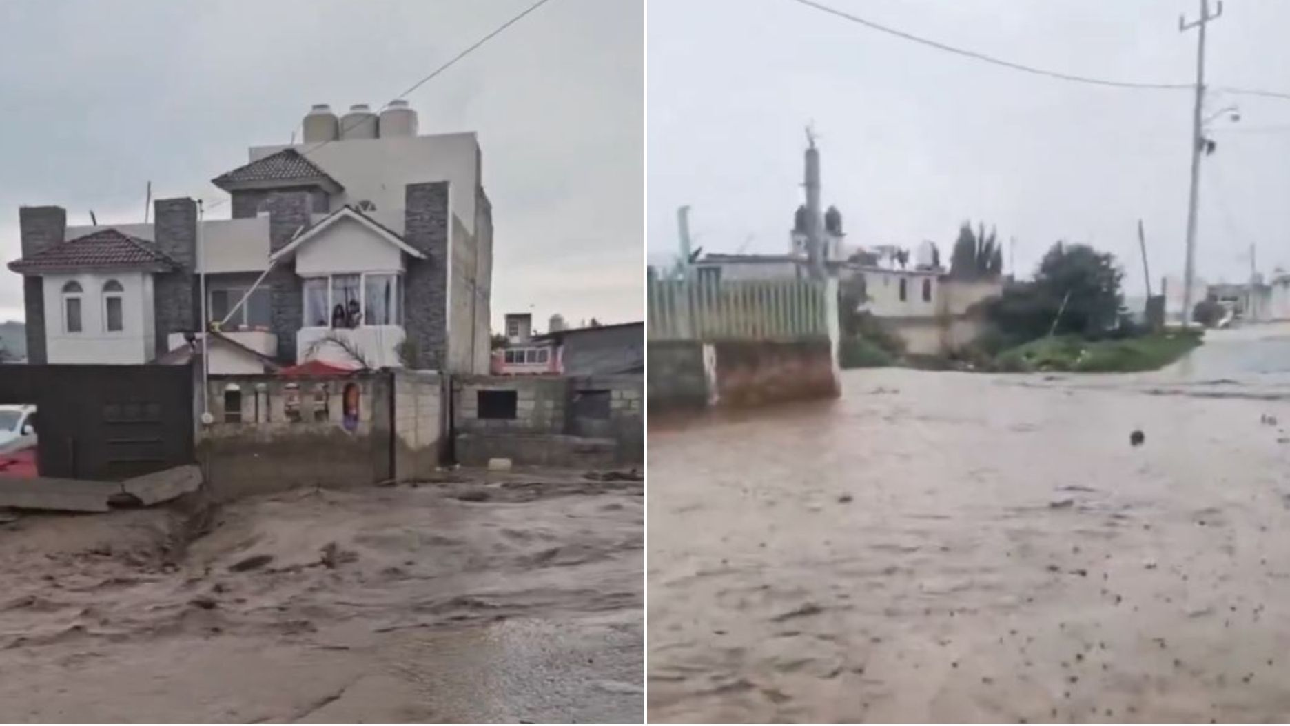 Se Desborda Río en Santiago Tianguistengo, Edomex; Arrasa con Casas