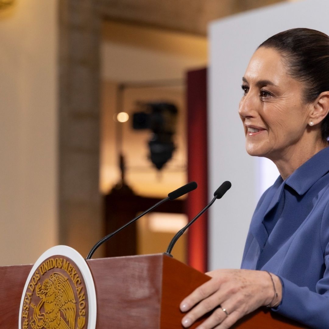 Claudia Sheinbaum Pardo durante conferencia de prensa