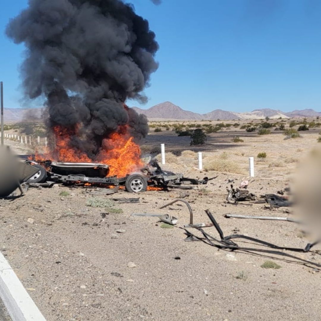 Fuerte Accidente en Carretera Mexicali-Tijuana Deja Dos Personas Sin Vida