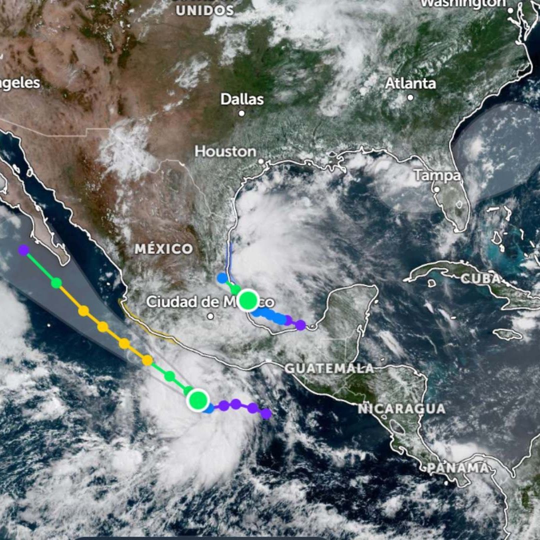 El SMN advirtió que las lluvias derivadas de ambos sistemas podrían provocar varias afectaciones.
