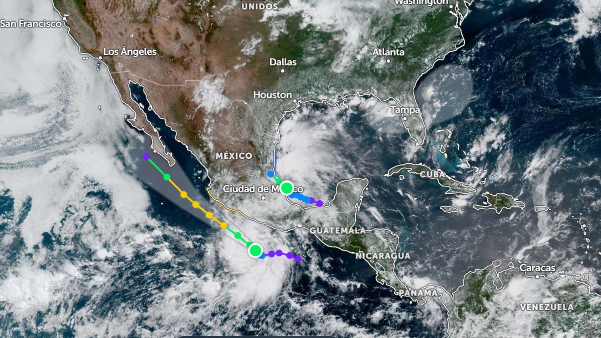 El SMN advirtió que las lluvias derivadas de ambos sistemas podrían provocar varias afectaciones.