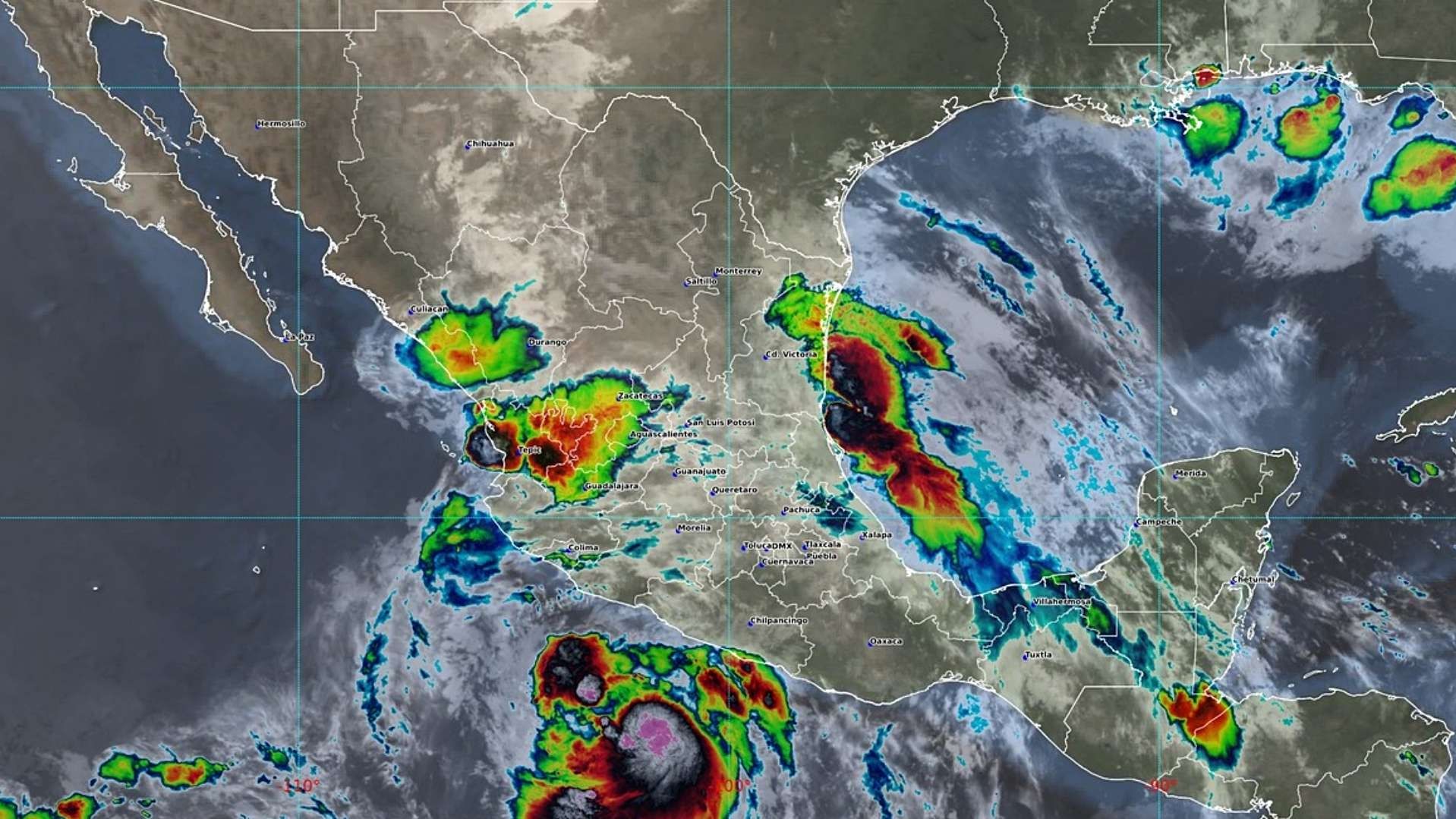 Tormenta tropical Flossie en aguas del océnano Pacífico