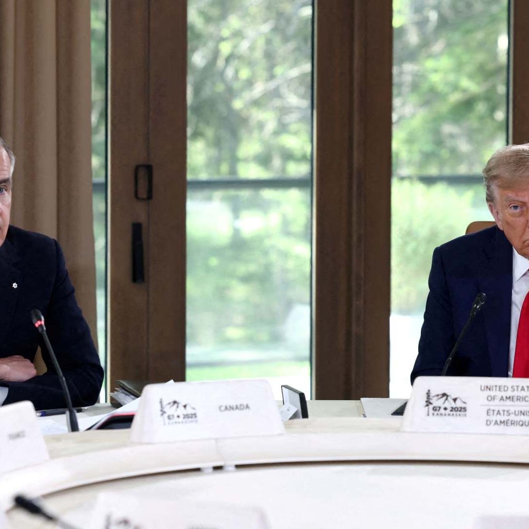 Donald Trump y Mark Carney asisten a reunión con líderes e invitados del G7