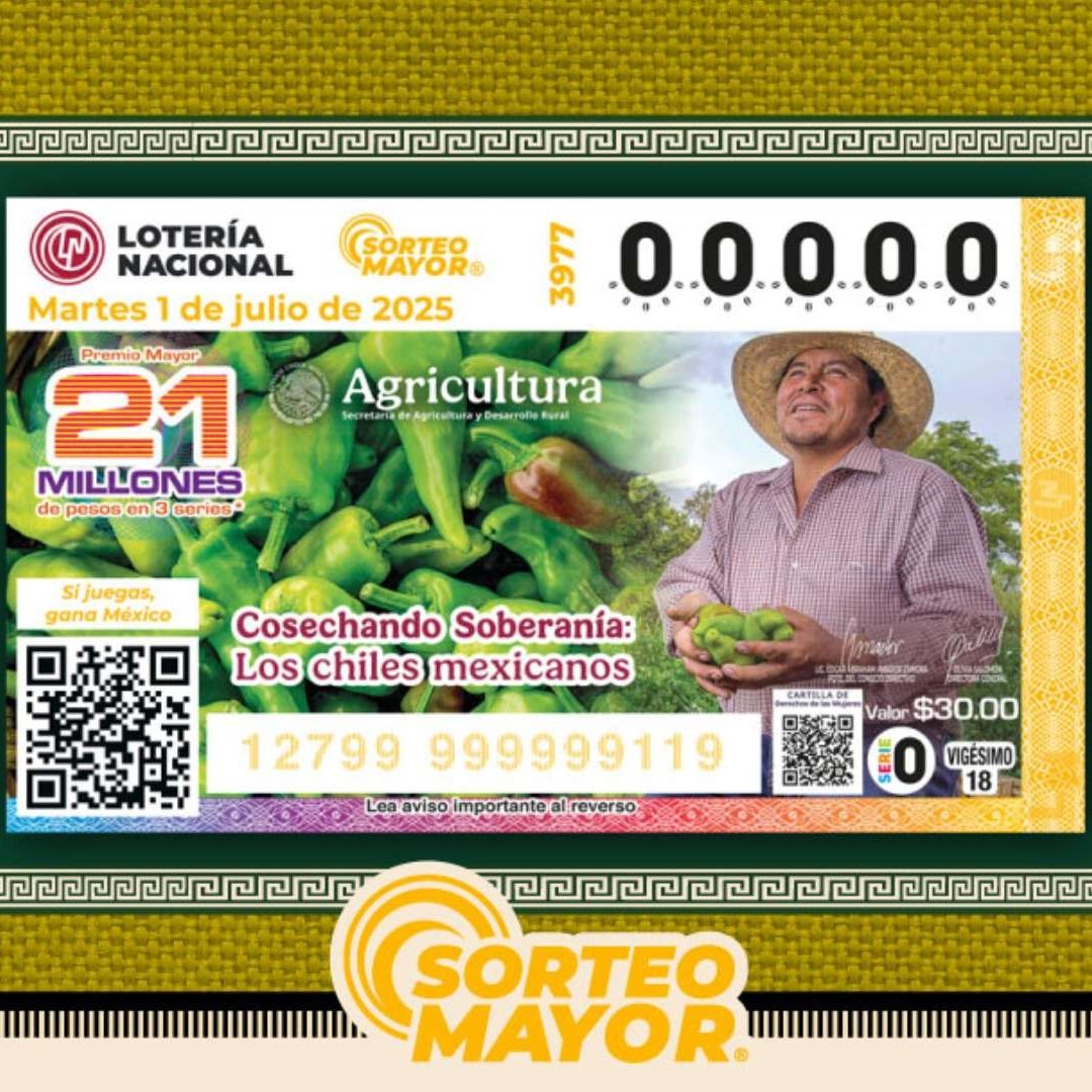 Es martes de resultados de la Lotería Nacional, se juega el Sorteo Mayor 3977