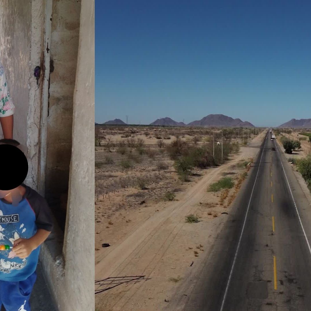 Encuentran a Niño Caminando Solo en Carretera Bahía de Kino - Hermosillo